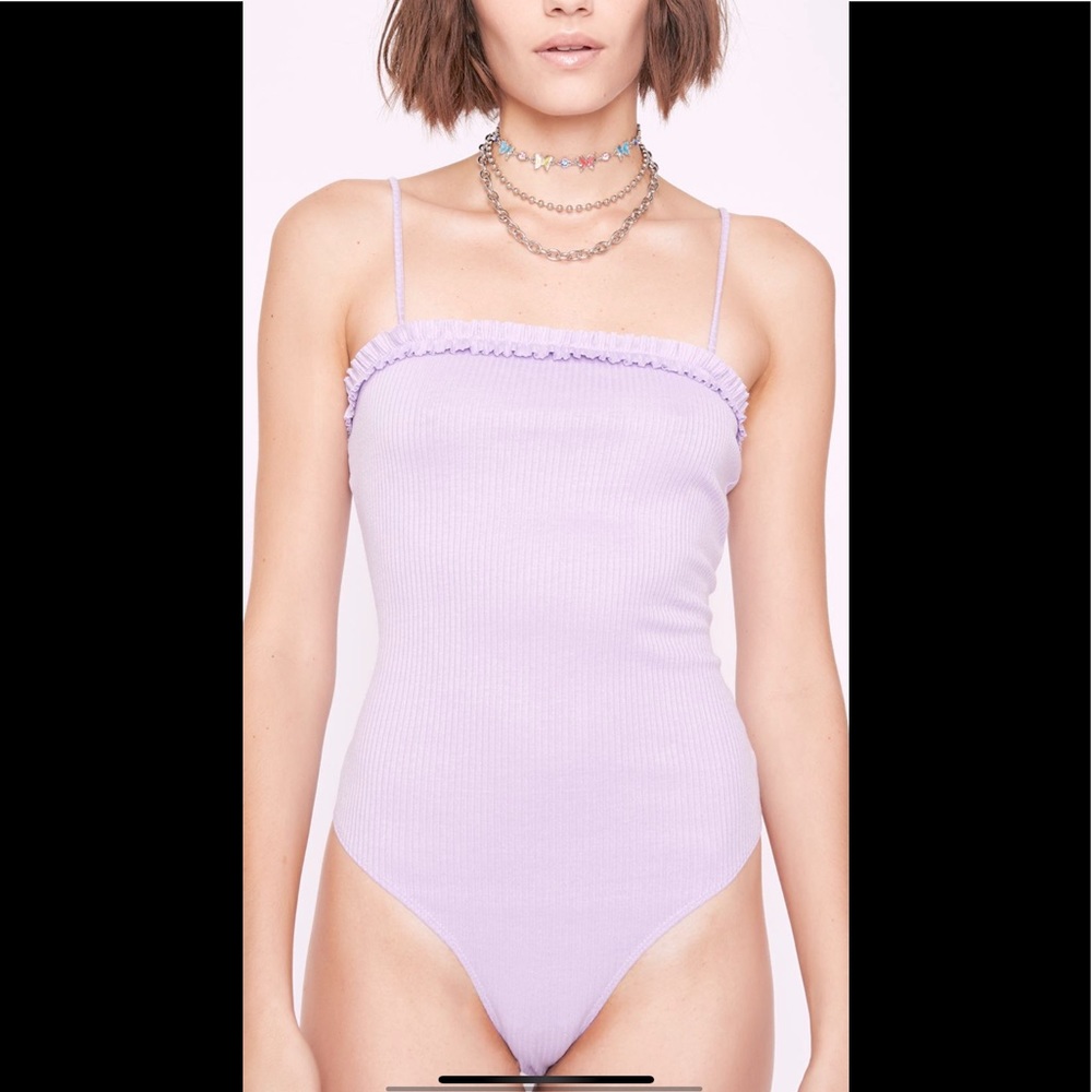 Dolls Kill Lavender Bodysuit w/Ruffles